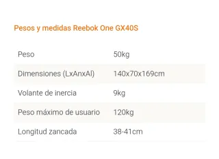Bicicleta Elíptica Reebok GX40s