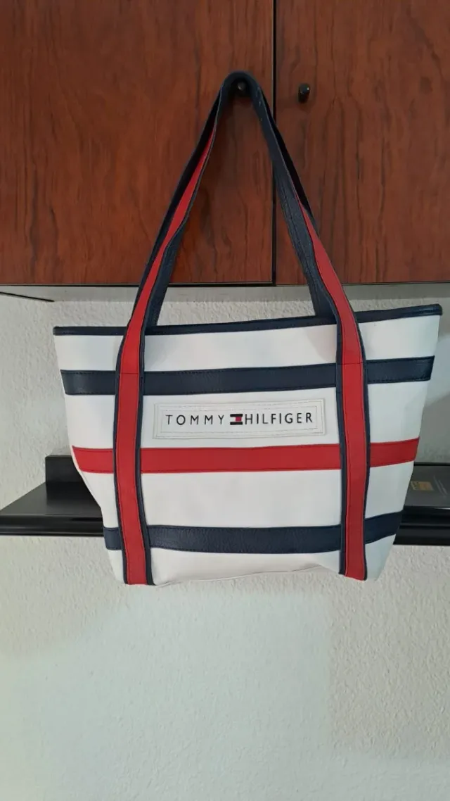 Bolso Tommy Hilfiger Rayas Azul Blanco Rojo