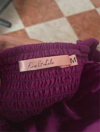 Vestido fiesta morado una manga