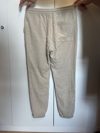 Pantalón Zara Lino Beige