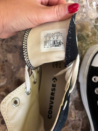 Converse plataforma negras talla 35