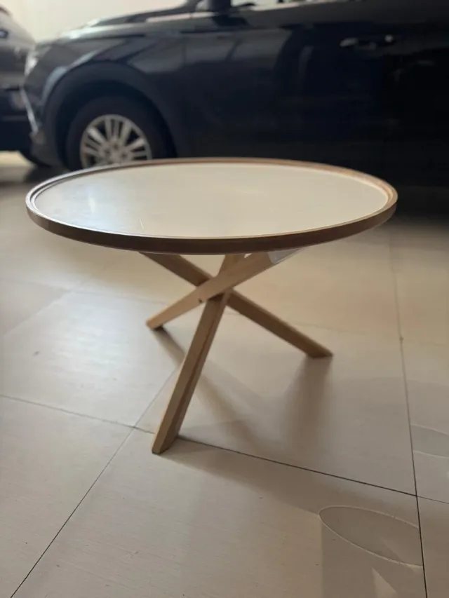 Mesa baja redonda madera