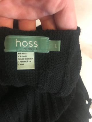Vestido negro largo de punto talla M Hoss Intropia