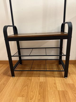 Perchero Metálico y Madera