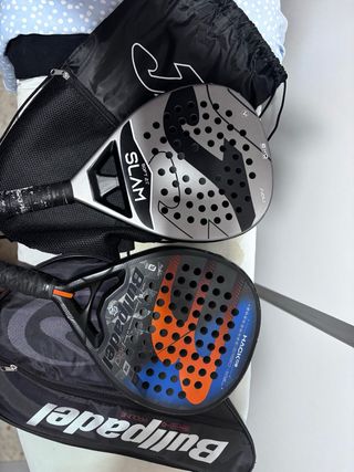Palas de pádel Bullpadel y Joma