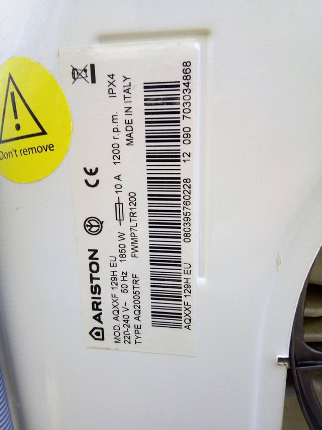 lavadora ariston AQXXF 129 H despiece repuesto 
-