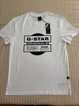 Camiseta G-Star RAW Talla M Blanca