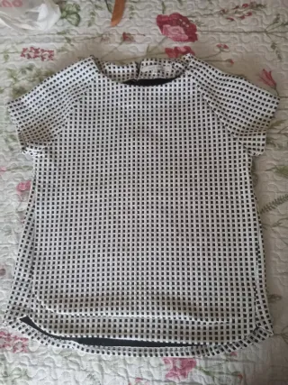 Blusa de cuadritos beige y marrón 
