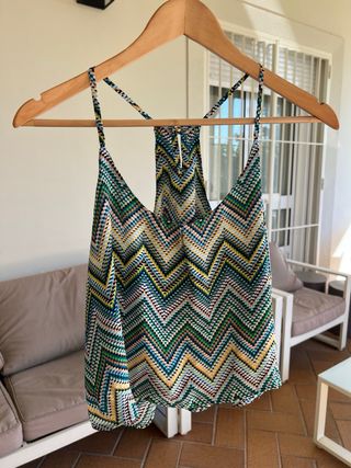 Blusa con estampado zig-zag