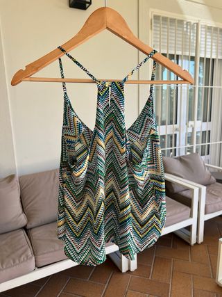 Blusa con estampado zig-zag