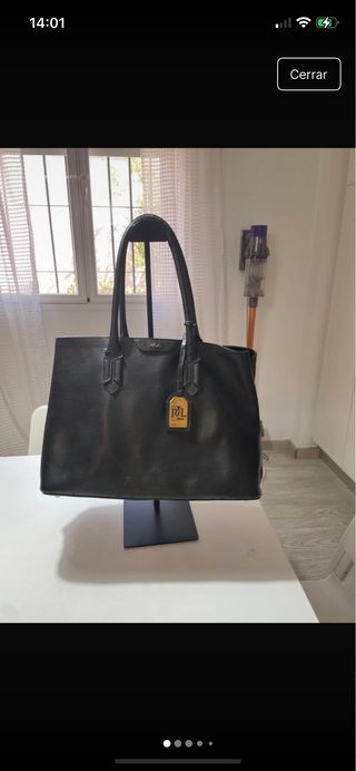 Bolso Tote Ralph Lauren Negro