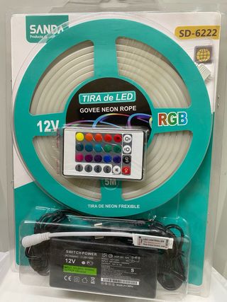 Tira LED SANDA SD6222 RGB 5m 12V, remoto