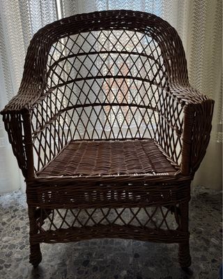 Sillón de mimbre para adultos