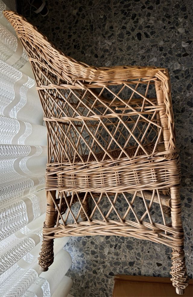 Sillón de mimbre para adultos
