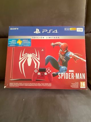 PS4 Edición Limitada Spiderman 1TB Roja + 2 mandos