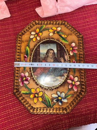 Quadro religioso legno intagliato