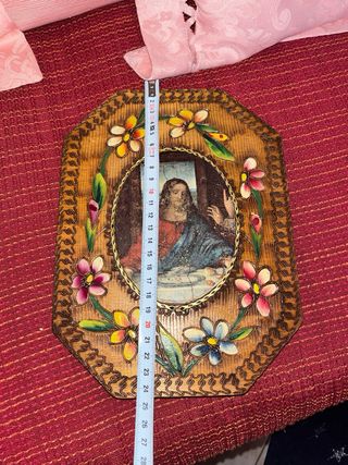 Quadro religioso legno intagliato