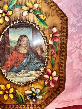 Quadro religioso legno intagliato