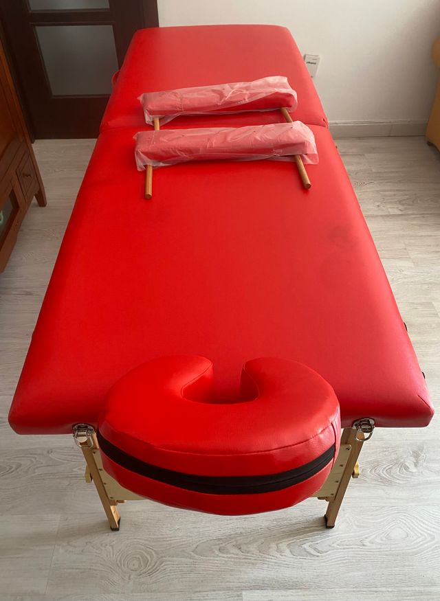 Camilla de masaje roja