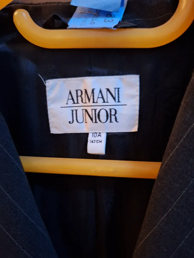 Giacca Armani Junior elegante grigia, gessata