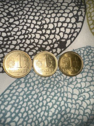 3 Monedas 1 PTA España 1980 82’ 
Mundial 
VALIOSAS