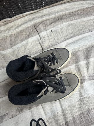 Converse plataforma Borrego gris