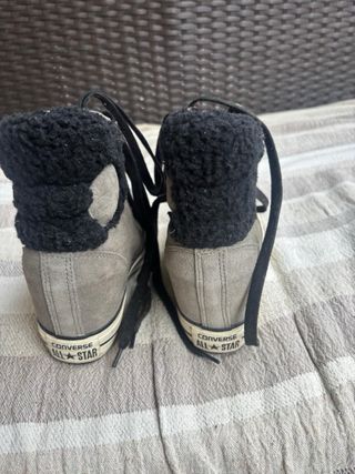 Converse plataforma Borrego gris