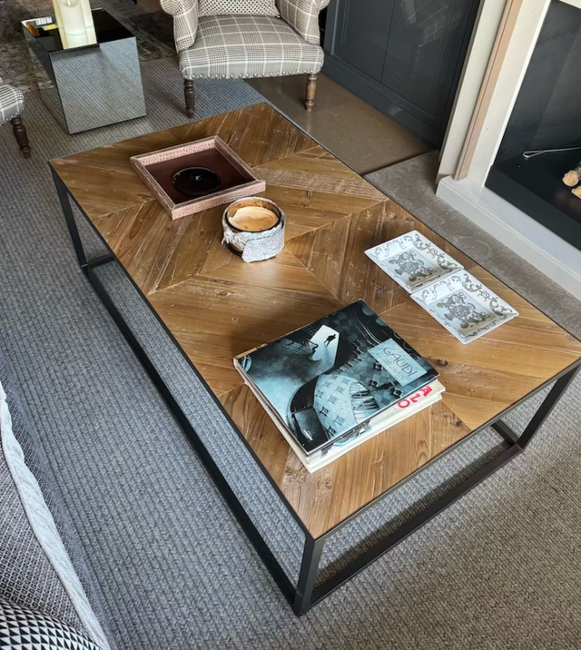 Mesa de centro madera y metal