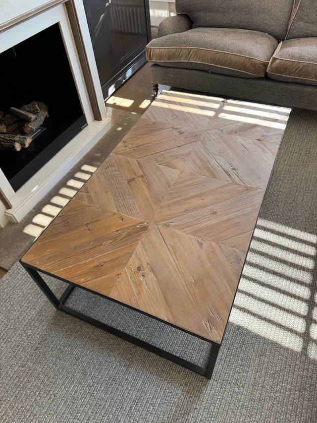 Mesa de centro madera y metal