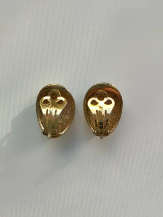 Pendientes vintage ovalados esmaltados
