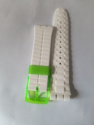 Correa Swatch Scuba 200 Verde y Blanca 21 mm.
