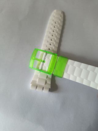 Correa Swatch Scuba 200 Verde y Blanca 21 mm.
