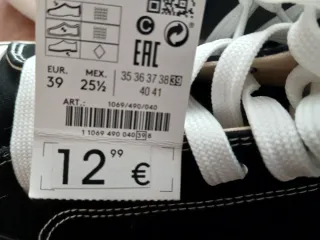 Zapatillas tipo Converse Talla 40