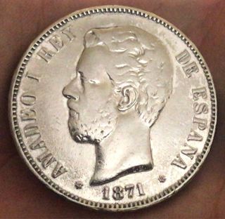 Moneda 5 pesetas Amadeo I