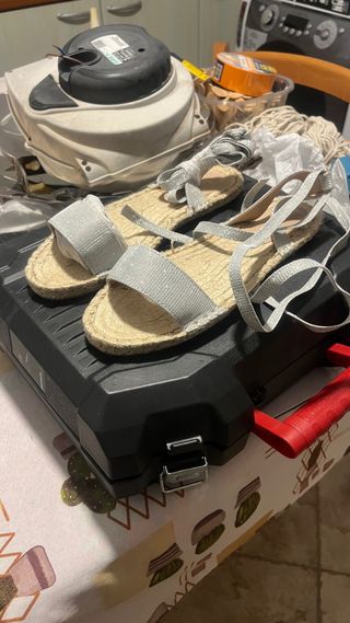 Sandali Espadrillas con lacci