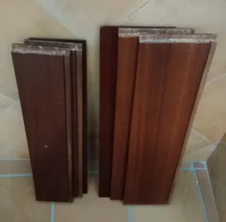 Maderas de Ukola y pino para proyecto d carpinterí