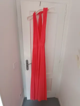 Vestido largo coral boda