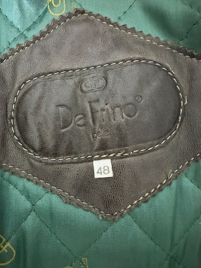 Chaquetón de cuero verde