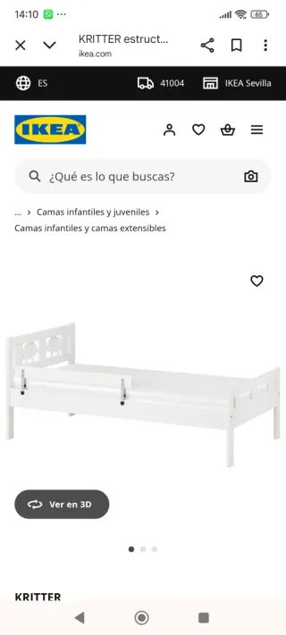 Cama infantil KRITTER blanca