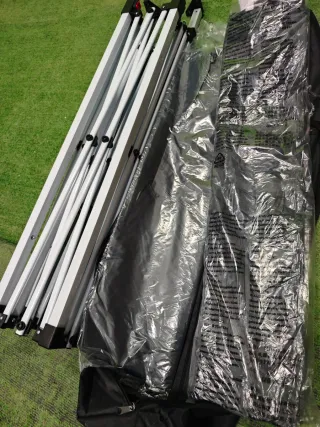 Tenda da giardino 2x2m pieghevole, gazebo grigio