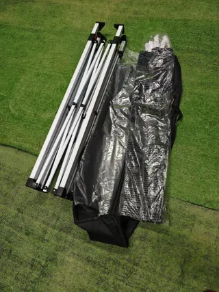 Tenda da giardino 2x2m pieghevole, gazebo grigio