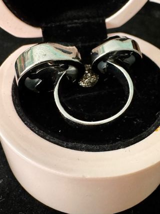 Anillo Tous Plata Pavonada Cristal Diamante