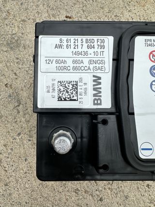 Batería BMW 60Ah  660A  AGM nueva