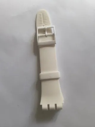 Correa Swatch 19 mm Blanca para varios modelos.