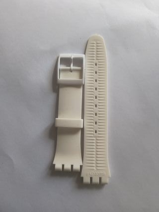 Correa Swatch 19 mm Blanca para varios modelos.
