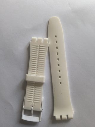 Correa Swatch 19 mm Blanca para varios modelos.