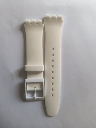 Correa Swatch 19 mm Blanca para varios modelos.