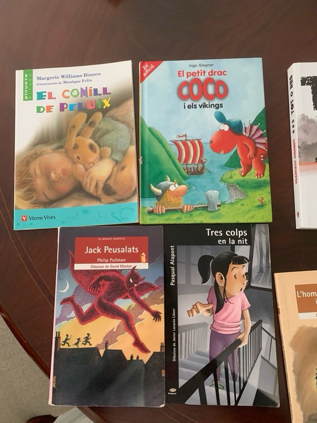 varios libros de los que piden en el cole.