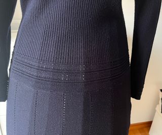 Vestido de punto Springfield azul marino Talla M