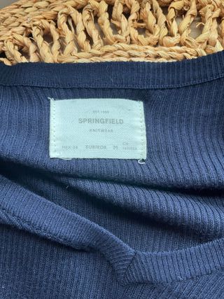 Vestido de punto Springfield azul marino Talla M